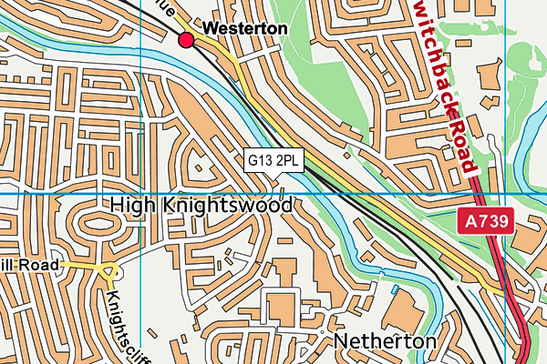 G13 2PL map - OS VectorMap District (Ordnance Survey)