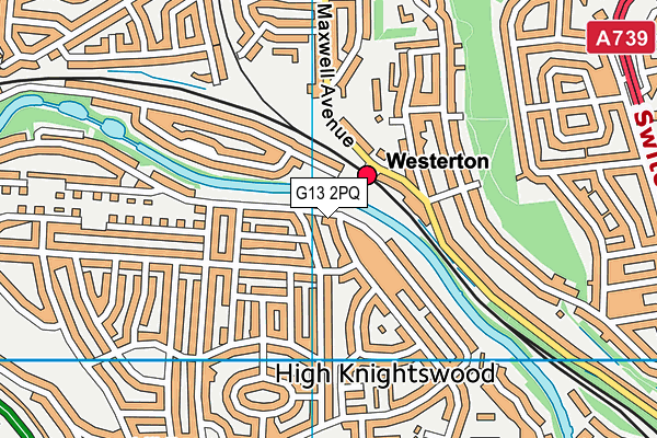 G13 2PQ map - OS VectorMap District (Ordnance Survey)