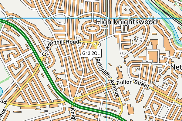 G13 2QL map - OS VectorMap District (Ordnance Survey)