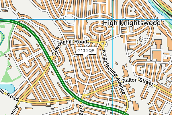 G13 2QS map - OS VectorMap District (Ordnance Survey)