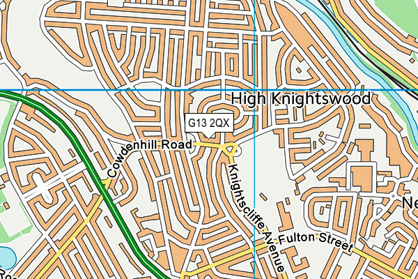 G13 2QX map - OS VectorMap District (Ordnance Survey)