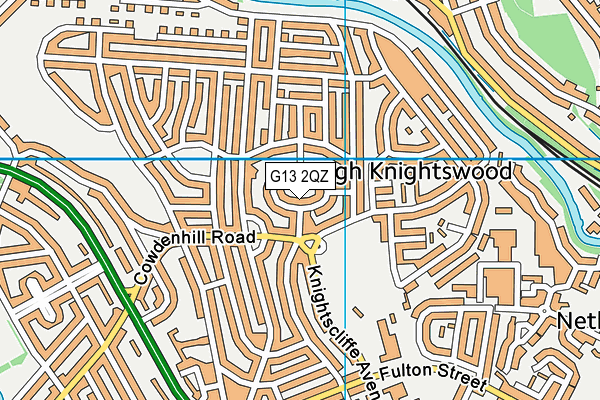 G13 2QZ map - OS VectorMap District (Ordnance Survey)