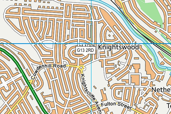 G13 2RD map - OS VectorMap District (Ordnance Survey)