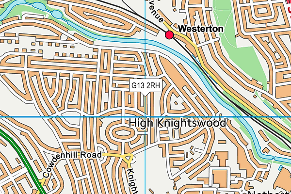 G13 2RH map - OS VectorMap District (Ordnance Survey)