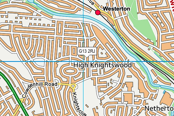 G13 2RJ map - OS VectorMap District (Ordnance Survey)