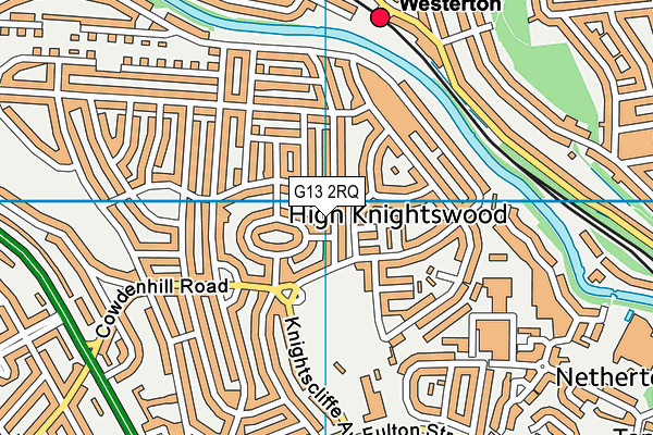G13 2RQ map - OS VectorMap District (Ordnance Survey)