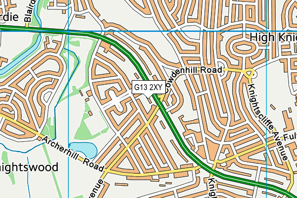 G13 2XY map - OS VectorMap District (Ordnance Survey)