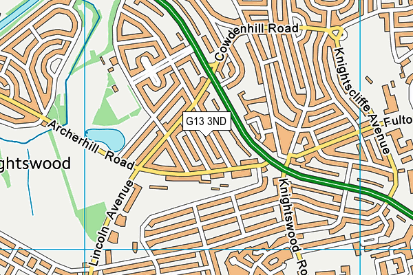G13 3ND map - OS VectorMap District (Ordnance Survey)