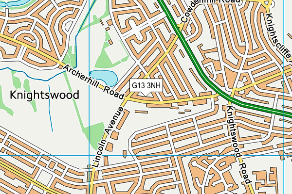 G13 3NH map - OS VectorMap District (Ordnance Survey)