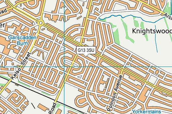 G13 3SU map - OS VectorMap District (Ordnance Survey)