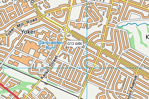 G13 4AN map - OS VectorMap District (Ordnance Survey)