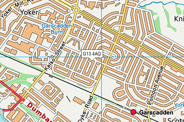 G13 4AQ map - OS VectorMap District (Ordnance Survey)