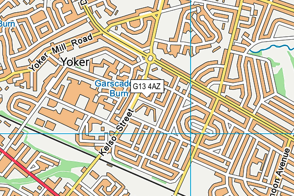 G13 4AZ map - OS VectorMap District (Ordnance Survey)