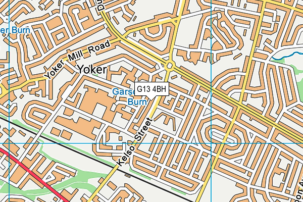 G13 4BH map - OS VectorMap District (Ordnance Survey)