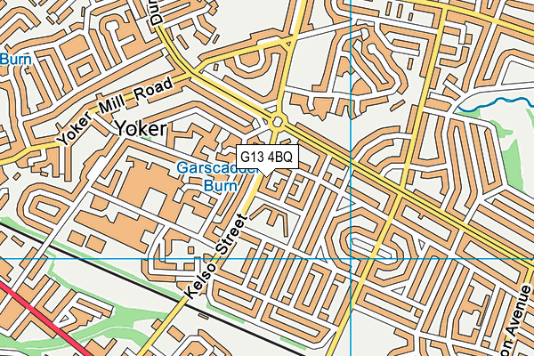 G13 4BQ map - OS VectorMap District (Ordnance Survey)