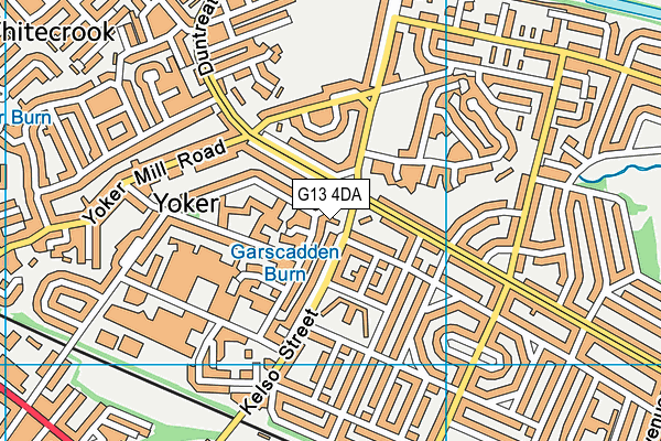 G13 4DA map - OS VectorMap District (Ordnance Survey)