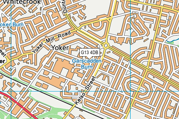 G13 4DB map - OS VectorMap District (Ordnance Survey)