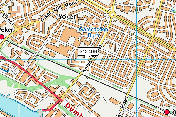 G13 4DH map - OS VectorMap District (Ordnance Survey)