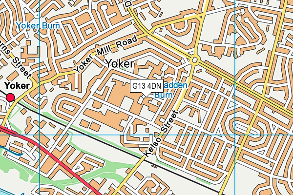 G13 4DN map - OS VectorMap District (Ordnance Survey)