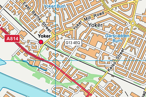 G13 4EQ map - OS VectorMap District (Ordnance Survey)