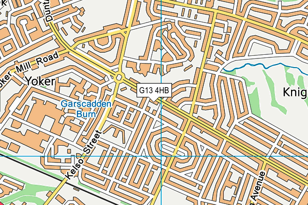 G13 4HB map - OS VectorMap District (Ordnance Survey)