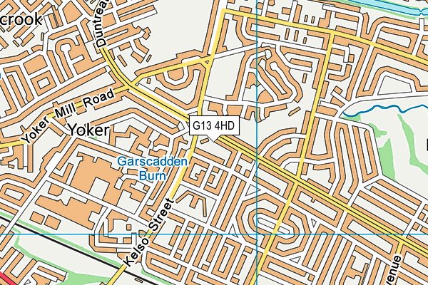 G13 4HD map - OS VectorMap District (Ordnance Survey)