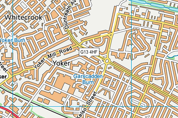 G13 4HF map - OS VectorMap District (Ordnance Survey)
