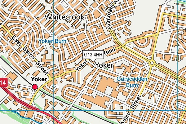 G13 4HH map - OS VectorMap District (Ordnance Survey)
