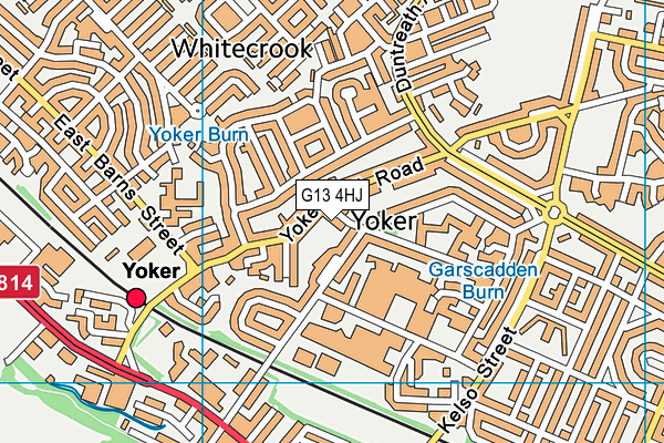 G13 4HJ map - OS VectorMap District (Ordnance Survey)