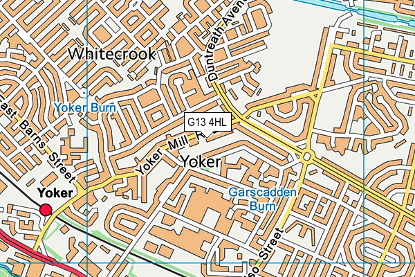 G13 4HL map - OS VectorMap District (Ordnance Survey)