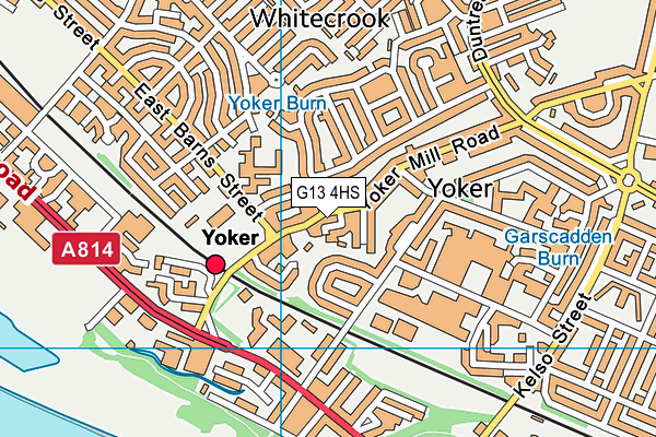 G13 4HS map - OS VectorMap District (Ordnance Survey)