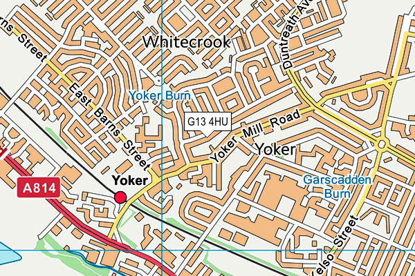 G13 4HU map - OS VectorMap District (Ordnance Survey)