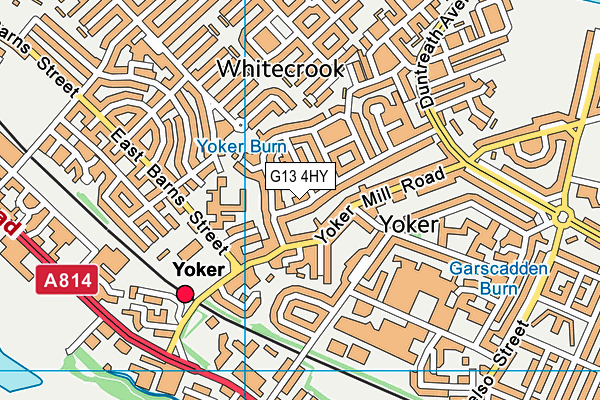 G13 4HY map - OS VectorMap District (Ordnance Survey)