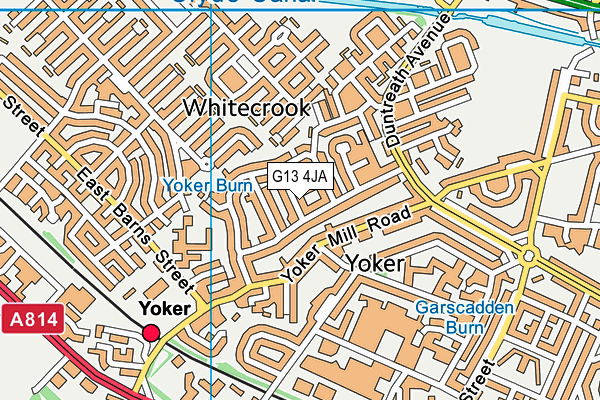 G13 4JA map - OS VectorMap District (Ordnance Survey)