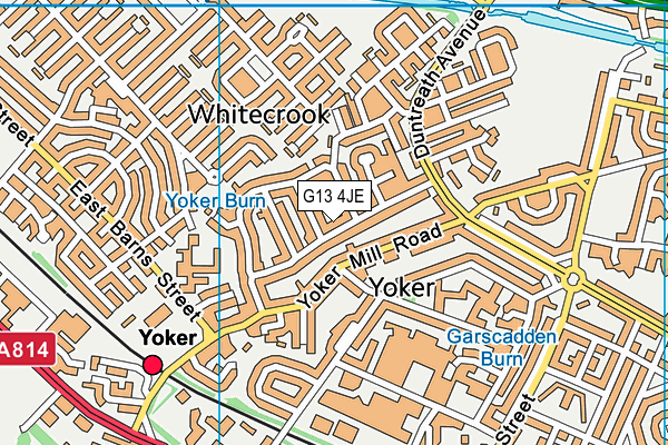 G13 4JE map - OS VectorMap District (Ordnance Survey)