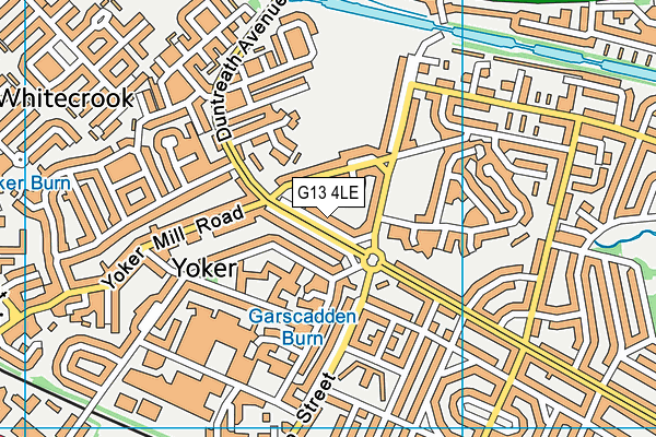 G13 4LE map - OS VectorMap District (Ordnance Survey)