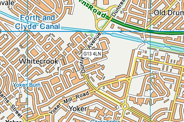 G13 4LN map - OS VectorMap District (Ordnance Survey)
