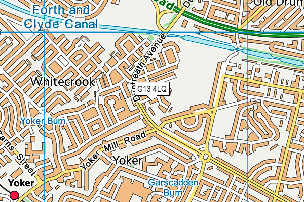 G13 4LQ map - OS VectorMap District (Ordnance Survey)