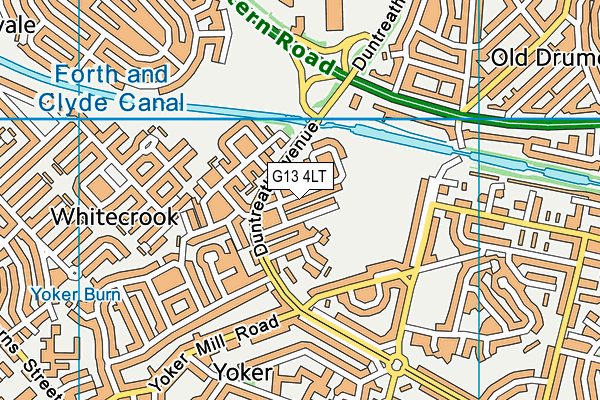 G13 4LT map - OS VectorMap District (Ordnance Survey)