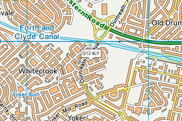 G13 4LY map - OS VectorMap District (Ordnance Survey)