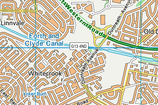 G13 4ND map - OS VectorMap District (Ordnance Survey)