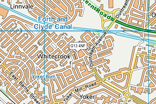 G13 4NF map - OS VectorMap District (Ordnance Survey)