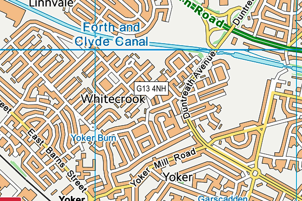 G13 4NH map - OS VectorMap District (Ordnance Survey)