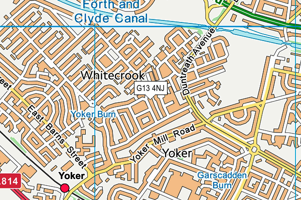 G13 4NJ map - OS VectorMap District (Ordnance Survey)