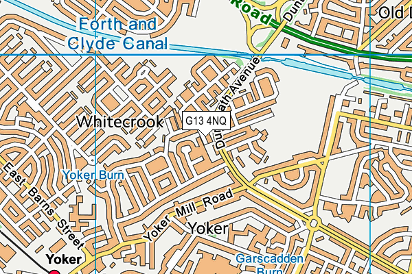 G13 4NQ map - OS VectorMap District (Ordnance Survey)