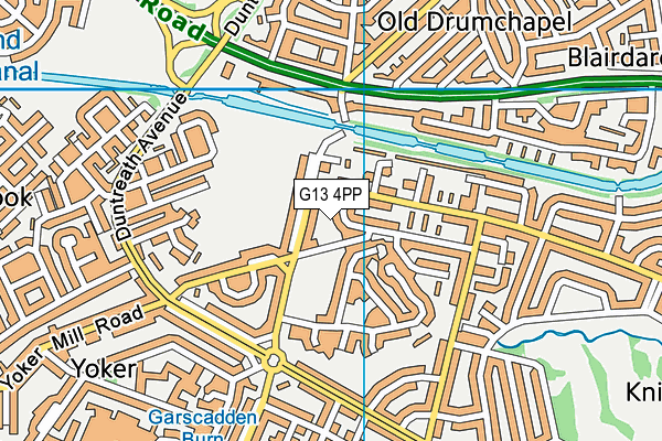 G13 4PP map - OS VectorMap District (Ordnance Survey)