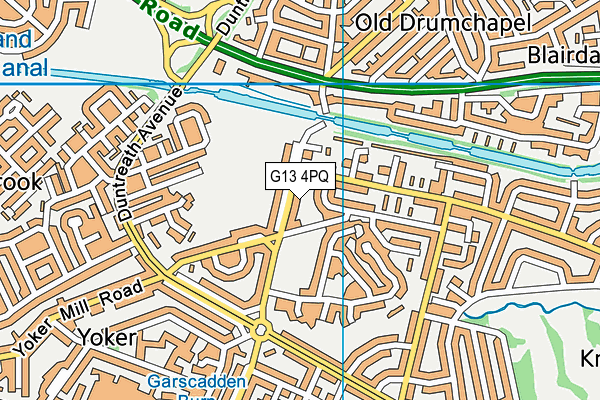 G13 4PQ map - OS VectorMap District (Ordnance Survey)