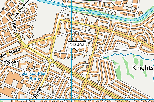 G13 4QA map - OS VectorMap District (Ordnance Survey)