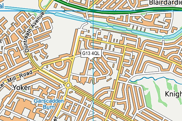 G13 4QL map - OS VectorMap District (Ordnance Survey)