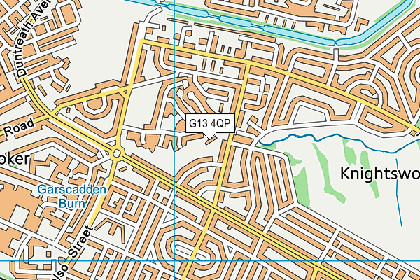 G13 4QP map - OS VectorMap District (Ordnance Survey)
